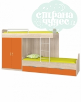 Двухъярусная кровать ФМ Дельта 18.04.01, оранжевый