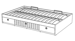 Кровать Klюkva Velvet VBT01 с подъемным механизмом