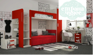 Детская комната Клюква Junior, print Voque красный чили