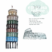 Наклейка интерьерная "Пизанская башня" 60*90 см