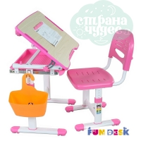 Комплект парта и стул-трансформеры FunDesk Bambino розовый