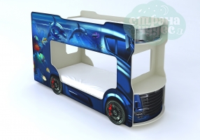Кровать-автобус Vivera синий