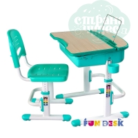 Комплект парта и стул-трансформеры FunDesk Capri зеленый