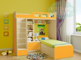 Двухъярусная кровать Астра 4 (оранжевый)