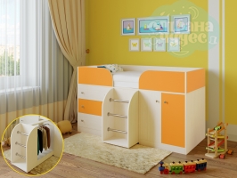 Кровать-чердак Астра 5, оранжевый