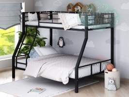 Двухъярусная металлическая кровать ФМ Гранада-1, черная