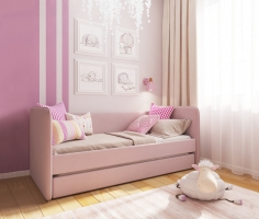 Кровать Айрис, розовая