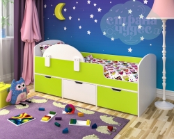 Кровать детская Ярофф Малыш Мини с ящиками, салатовый