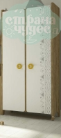 Шкаф комбинированный Klюkva Mini MH1, принт Sketch, белый/дуб золотой