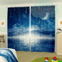 Фотошторы для детской комнаты "Ночное небо"