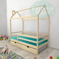 Кровать-домик Авеньён с ящиками и бортиком