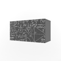 Полка 2 куба 38 попугаев "Ньютон Грэй" с фасадом, формулы