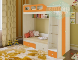 Двухъярусная кровать Астра 3 (оранжевый)