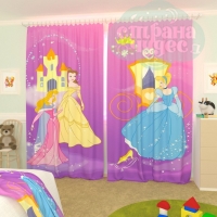 Фотошторы для детской комнаты "Принцессы"