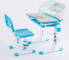 Комплект парта и стул-трансформеры FunDesk Sorriso голубой